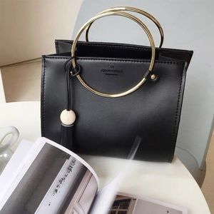 Black handle bag